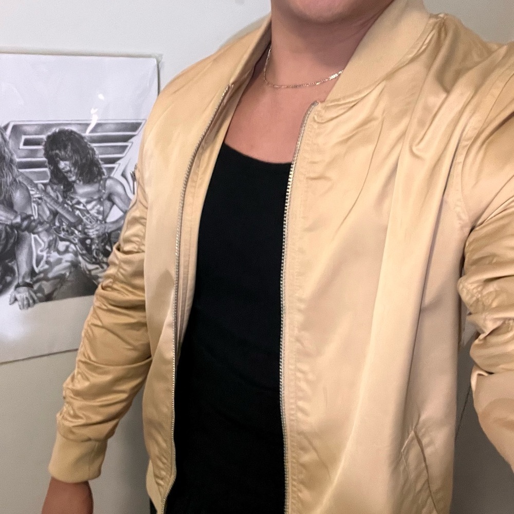 Men’s Gold Bomber Jacket - Picture 4 of 5